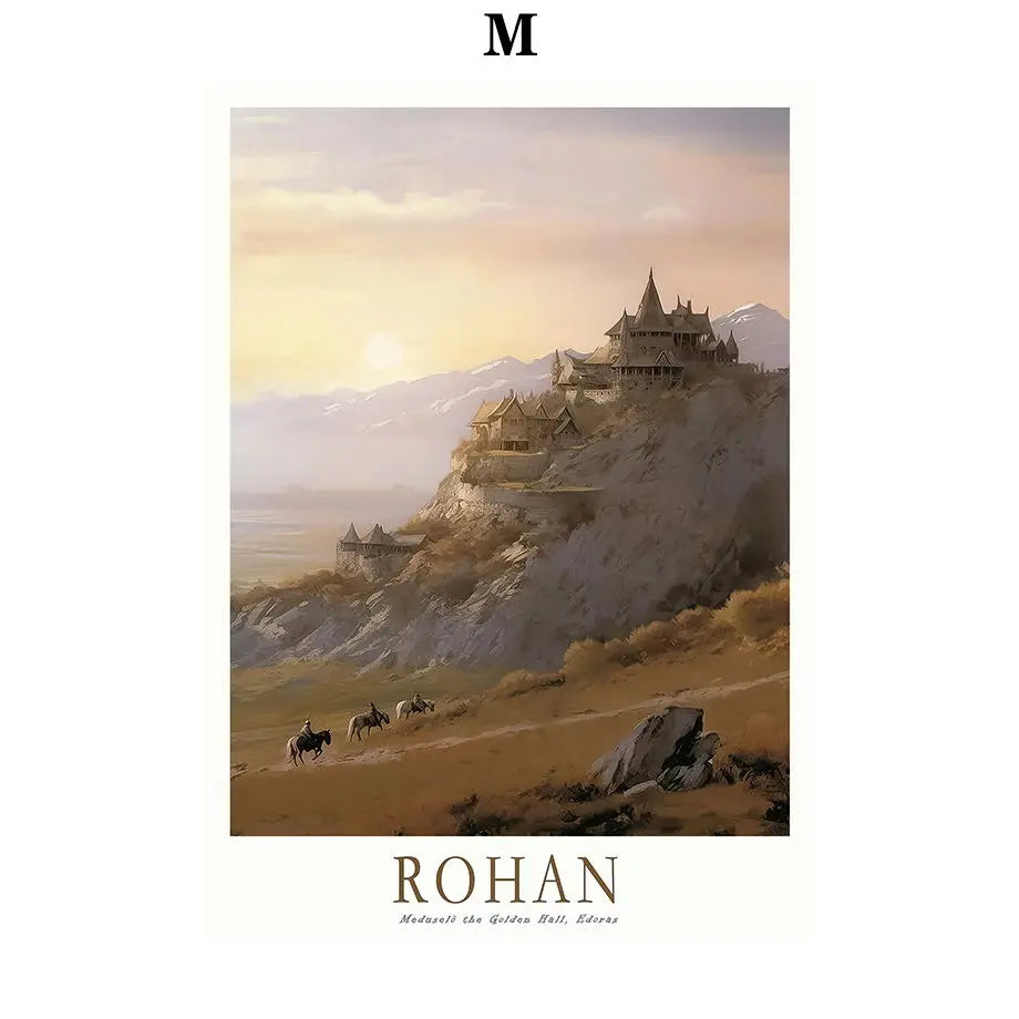 Middle-Earth Retro Travel Art