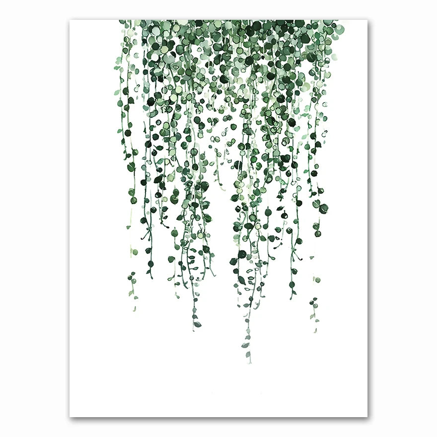 Tropical Leaves Scandinavian Canvas