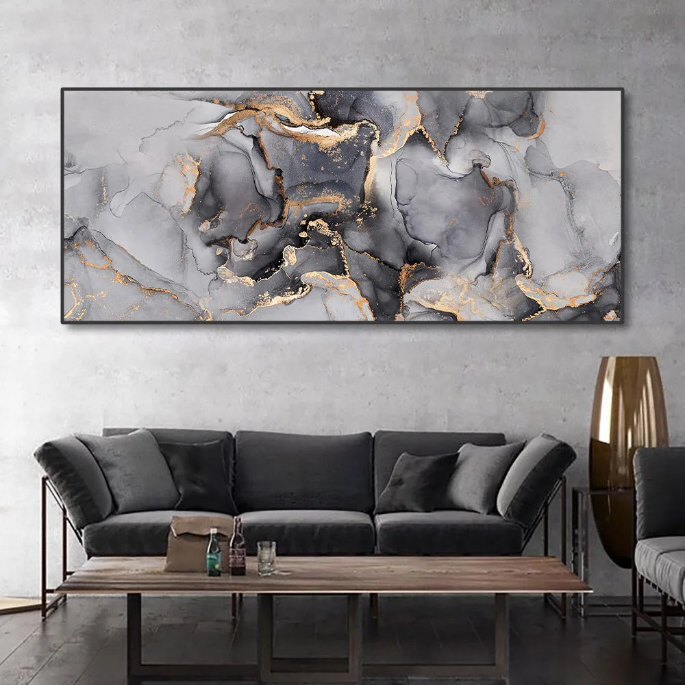 Black Gold Marble Canvas