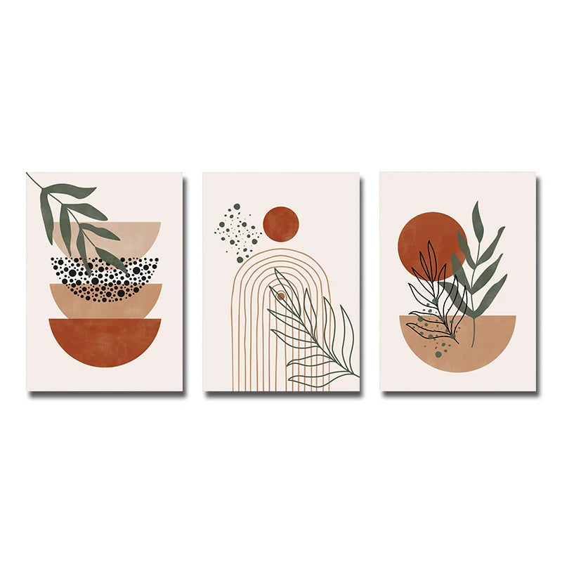 Terracotta Mid-Century Wall Set