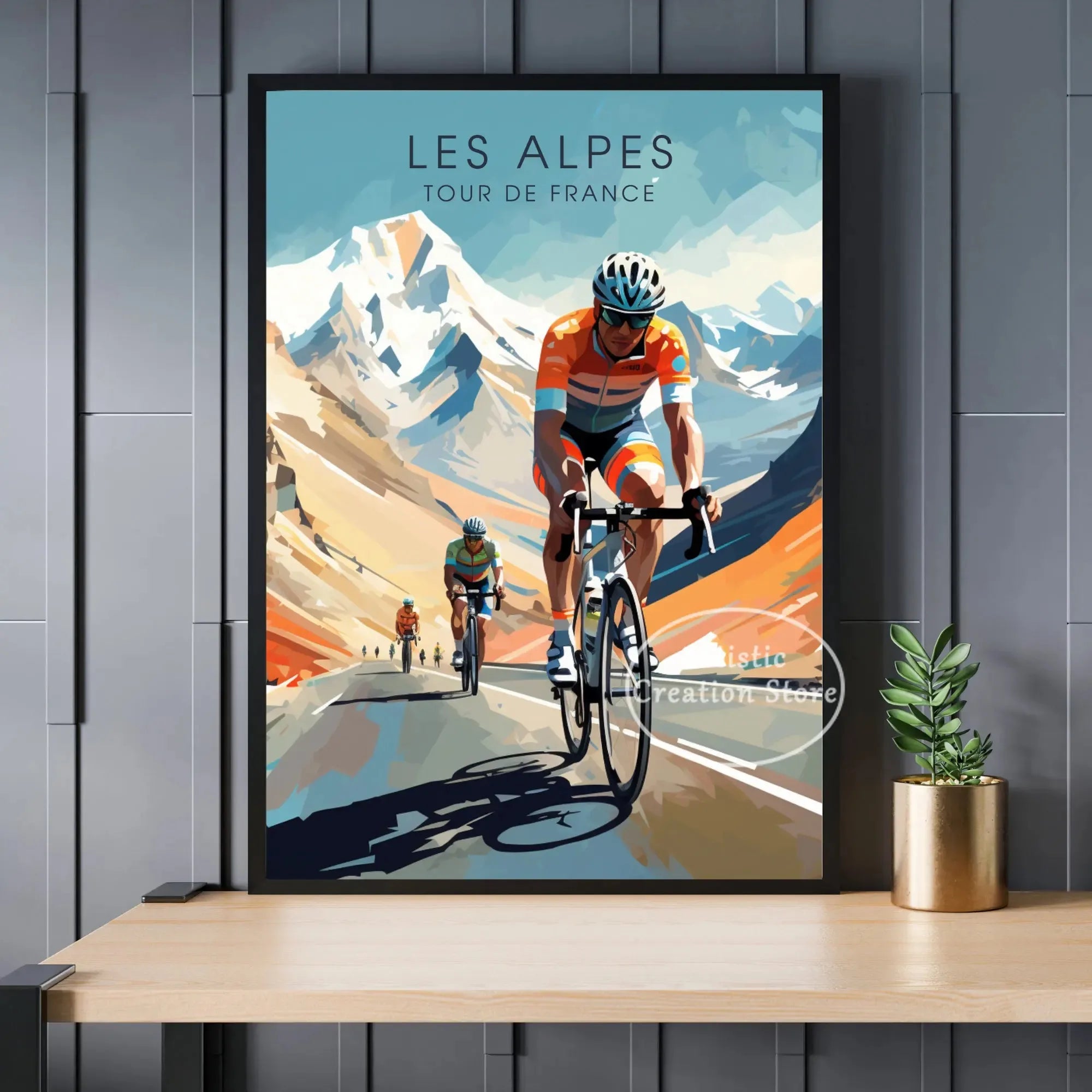 Tour de France Cyclist Poster
