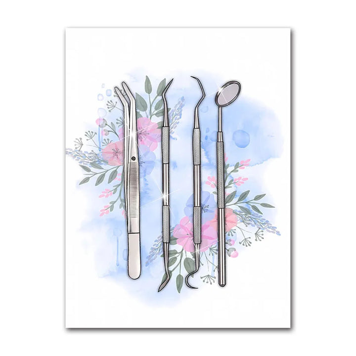 Watercolor Tooth Anatomy Poster