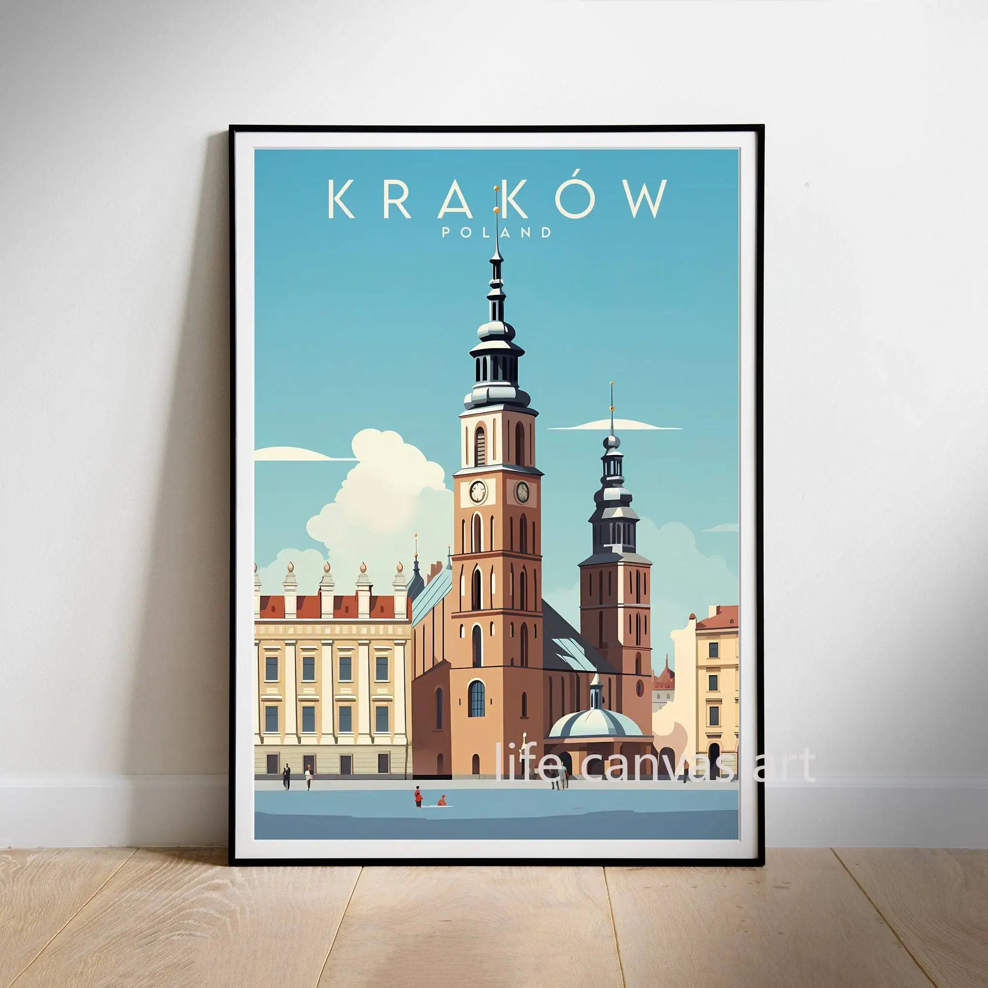 Retro Europe Travel Cities Poster