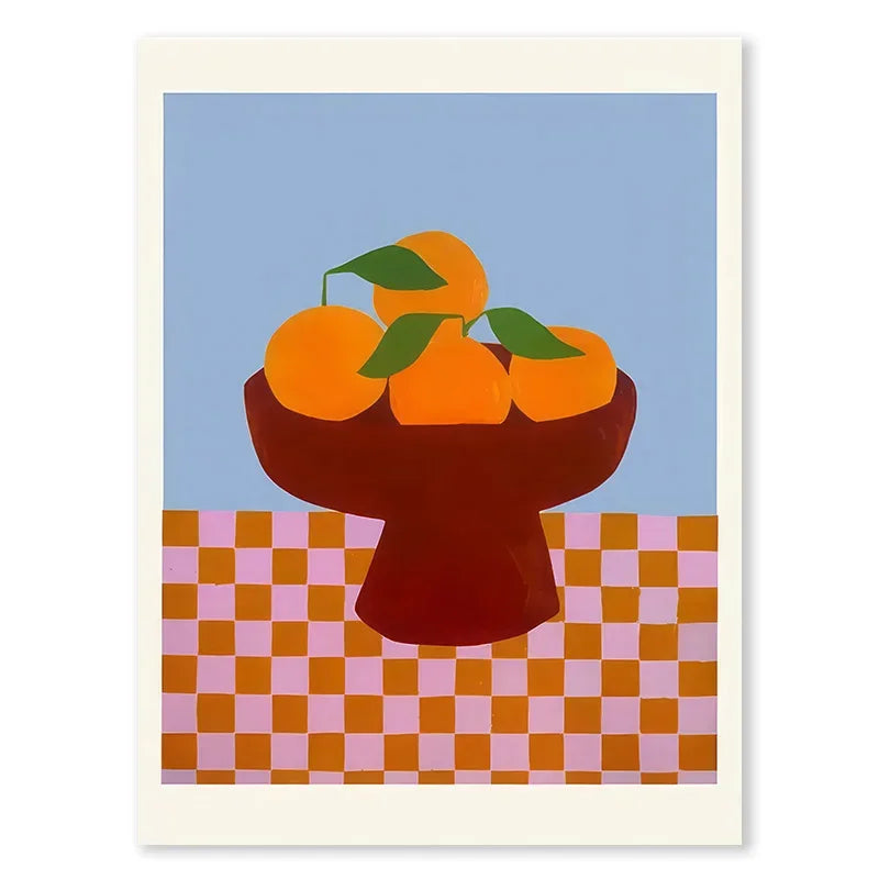 Blue Geometric Face Art Print