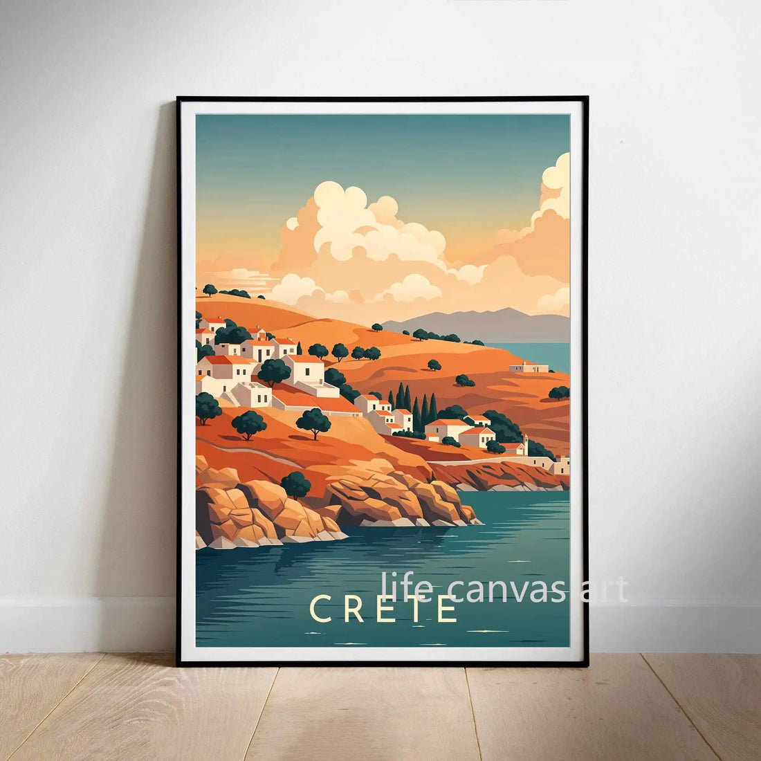 Retro Europe Travel Cities Poster