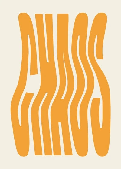 Chaos Typography Canvas Art