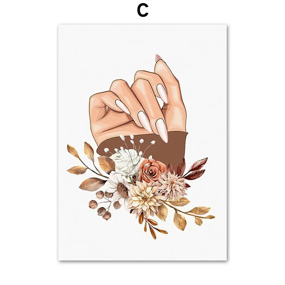 Boho Nail Salon Wall Art