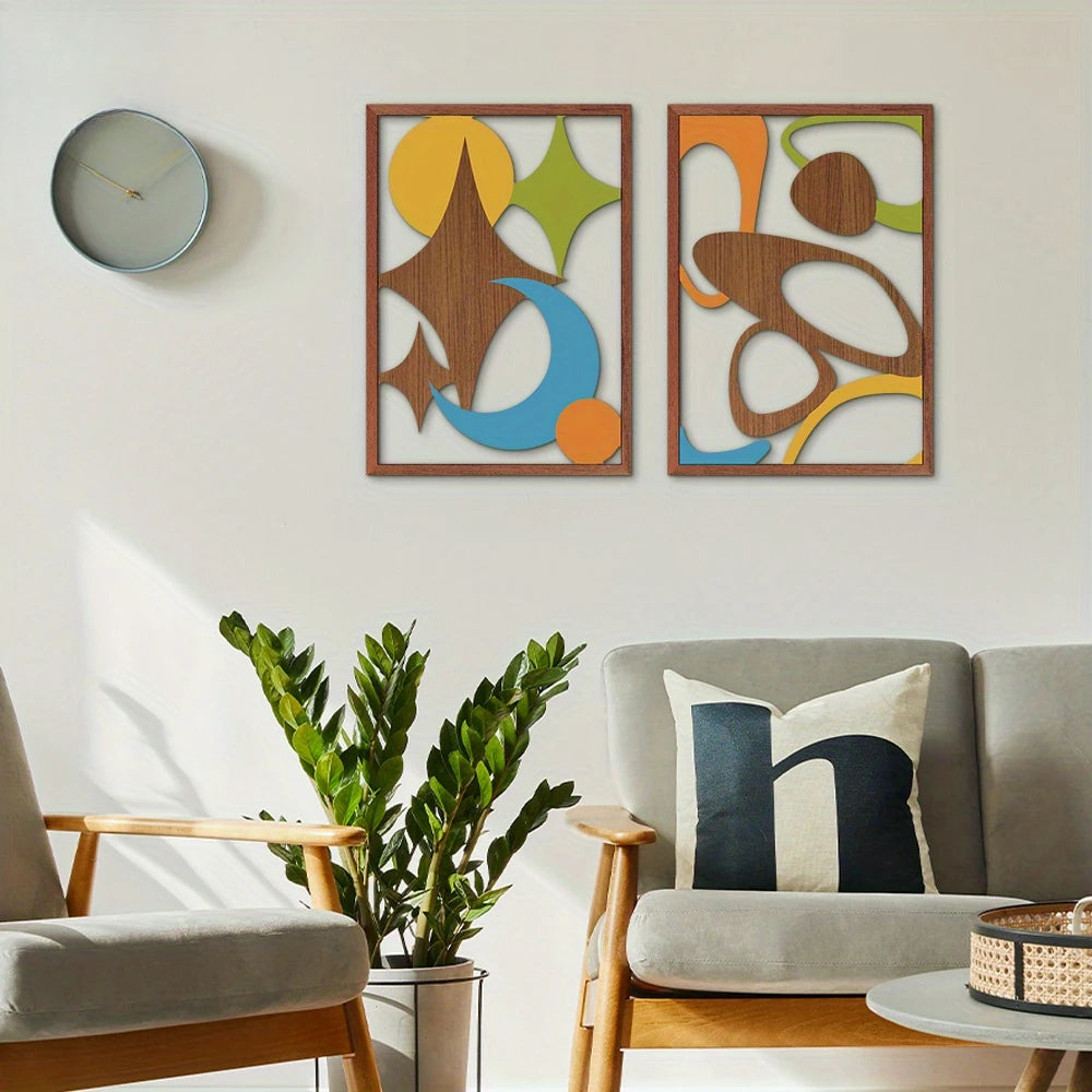 Irregular Geometric Wood Wall Art