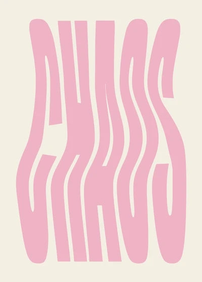 Chaos Typography Canvas Art