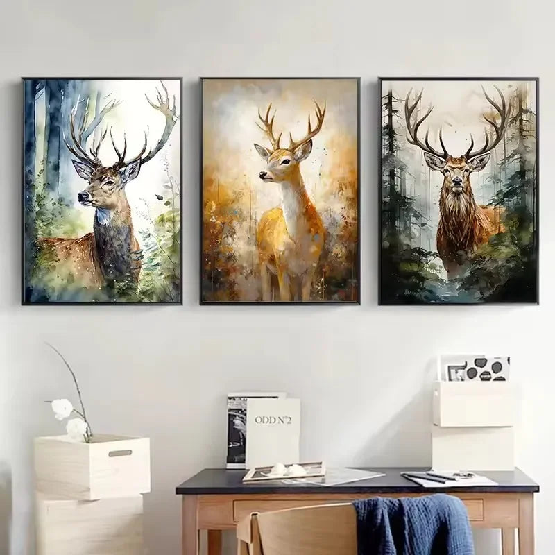 Cute Deer Jungle Canvas