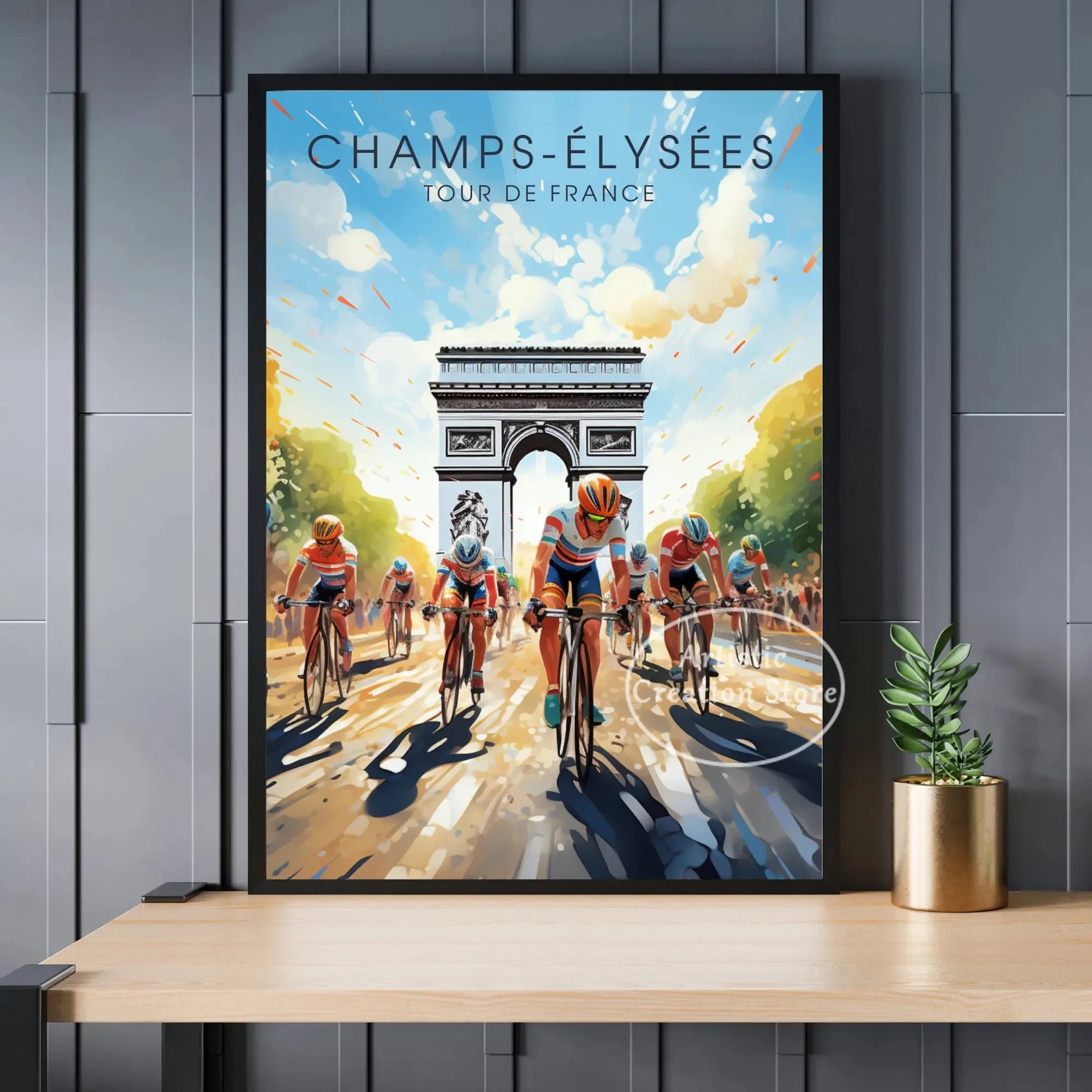 Tour de France Cyclist Poster