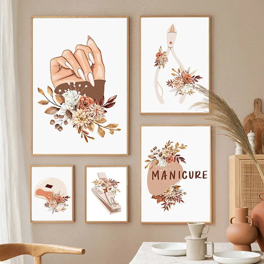 Boho Nail Salon Wall Art