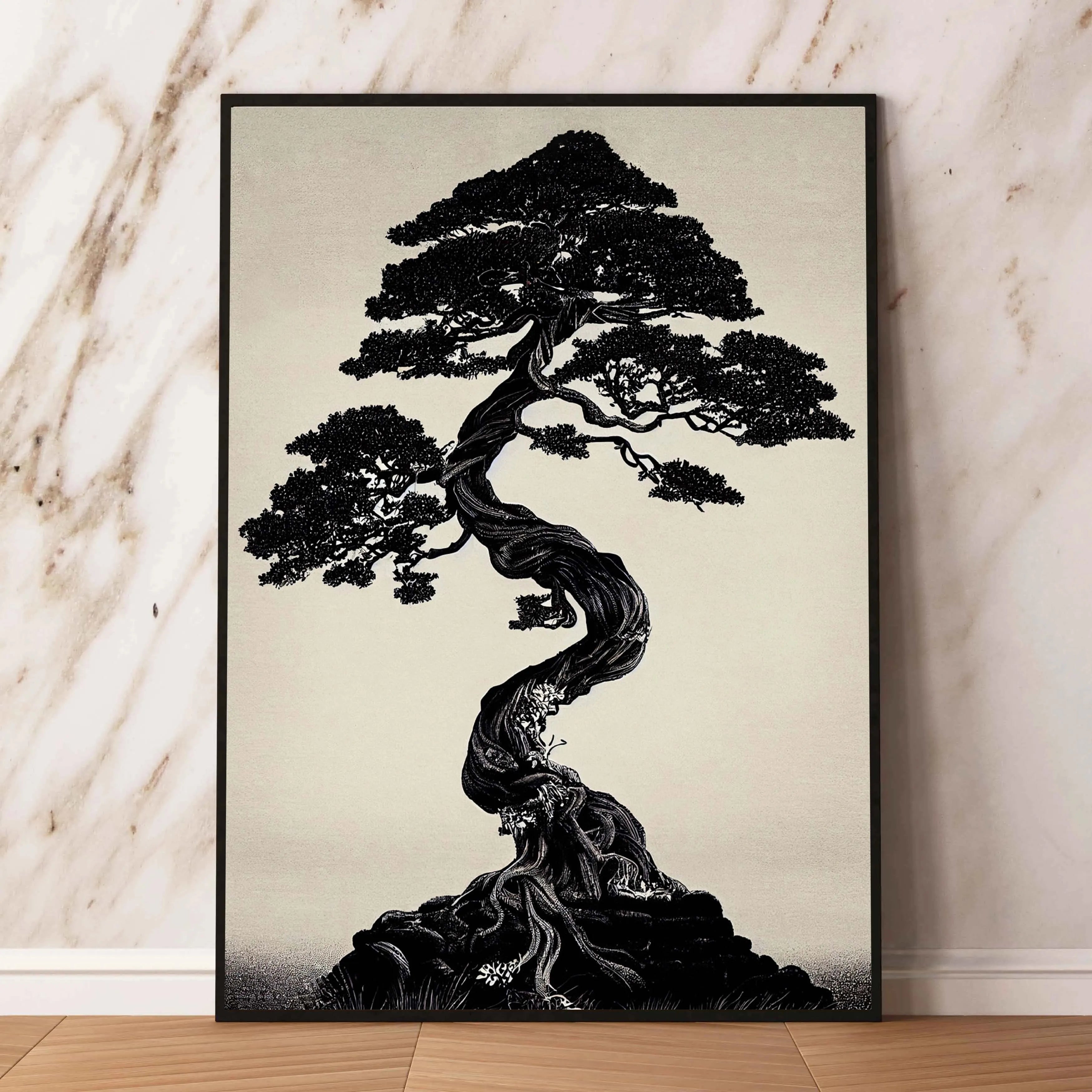 Zen Bonsai Pagoda Poster