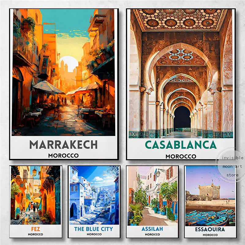 Moroccan Travel Art Poster