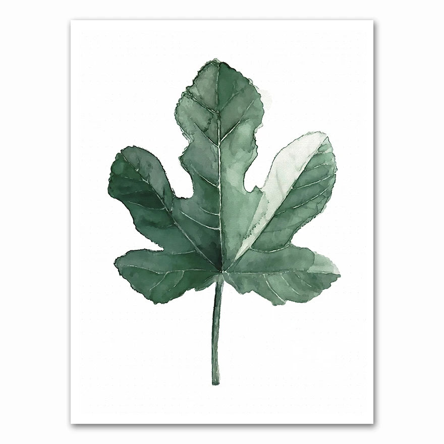 Tropical Leaves Scandinavian Canvas
