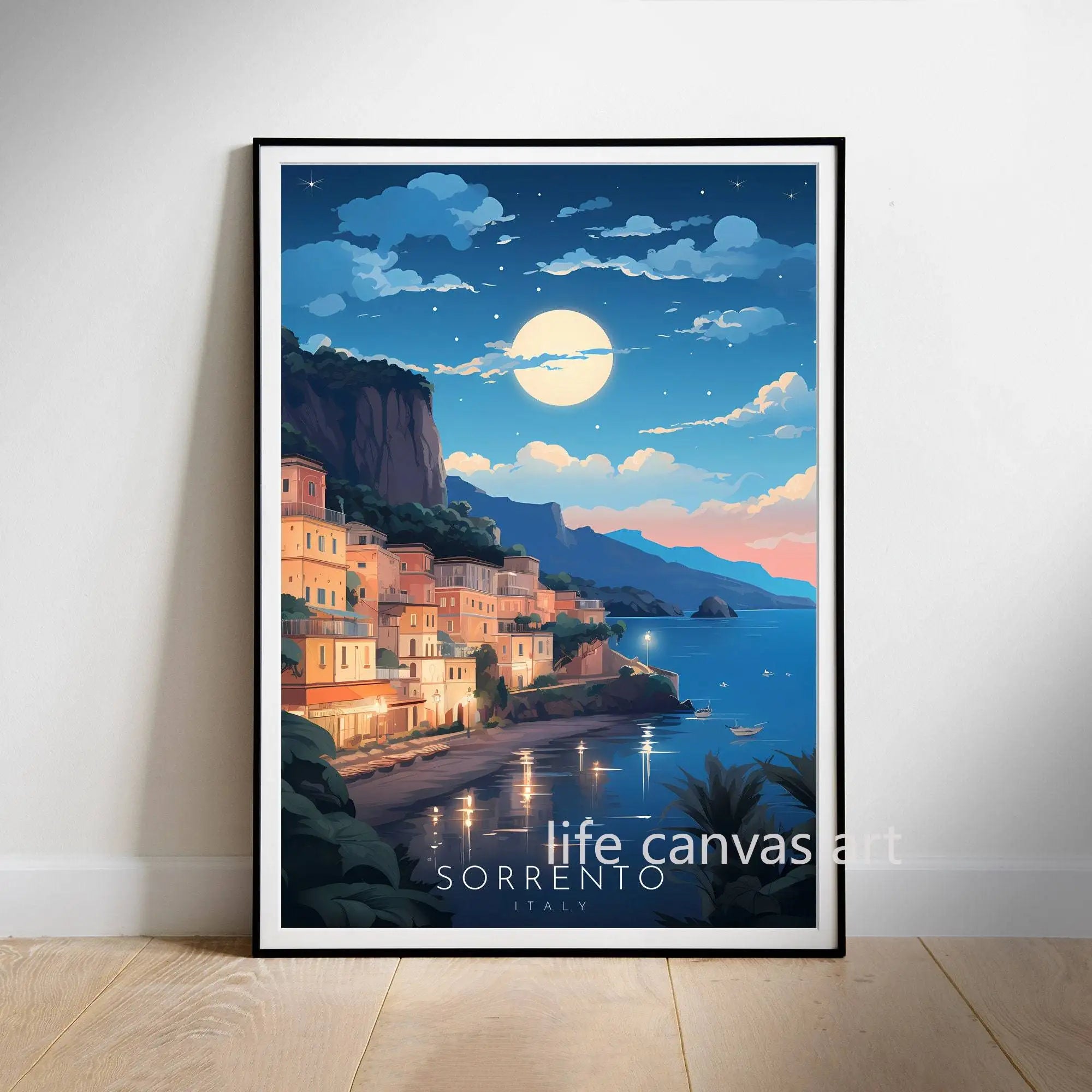 Retro Europe Travel Cities Poster