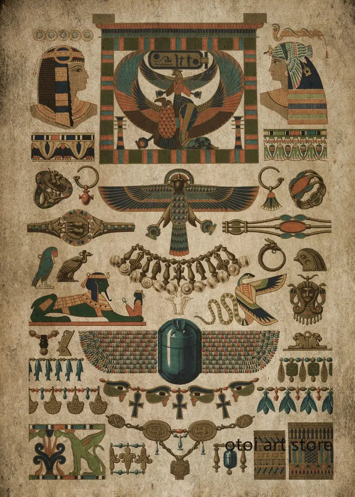 Egyptian God Folk Poster