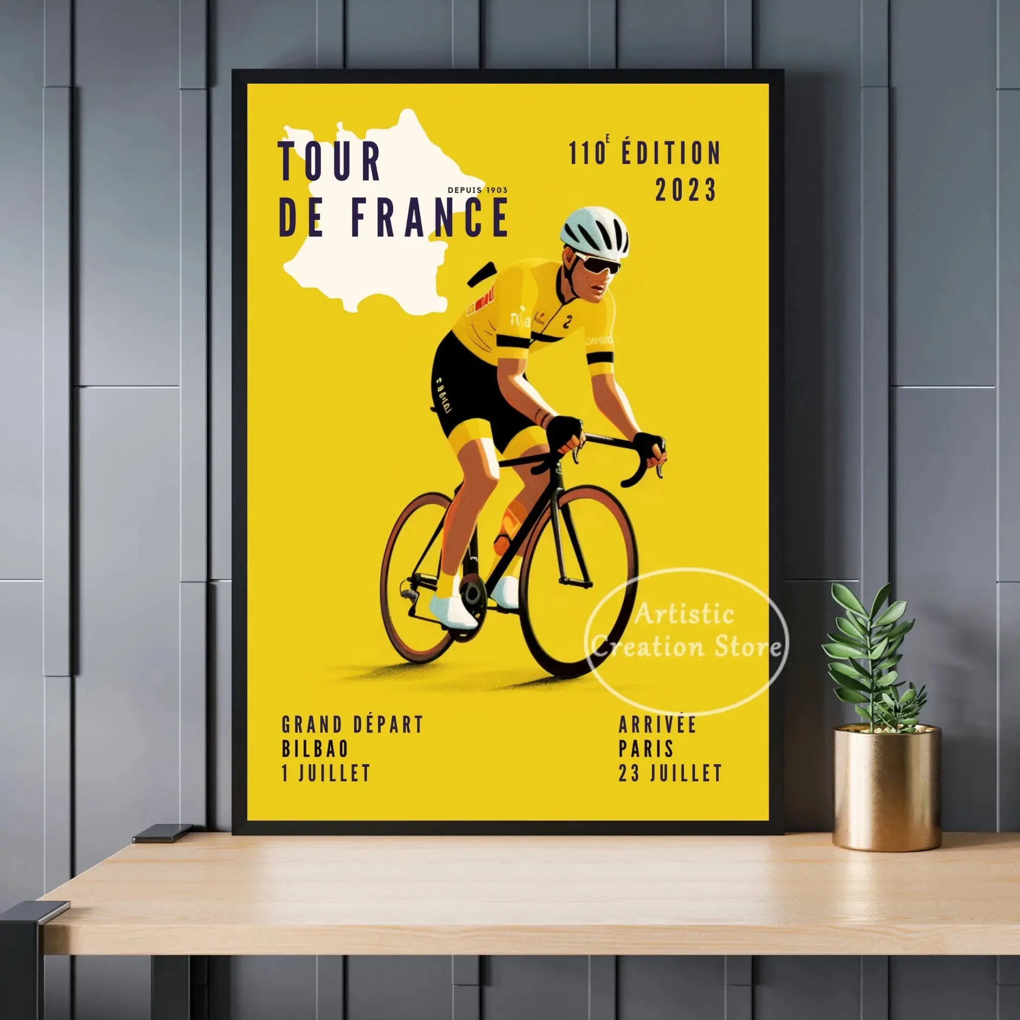 Tour de France Cyclist Poster