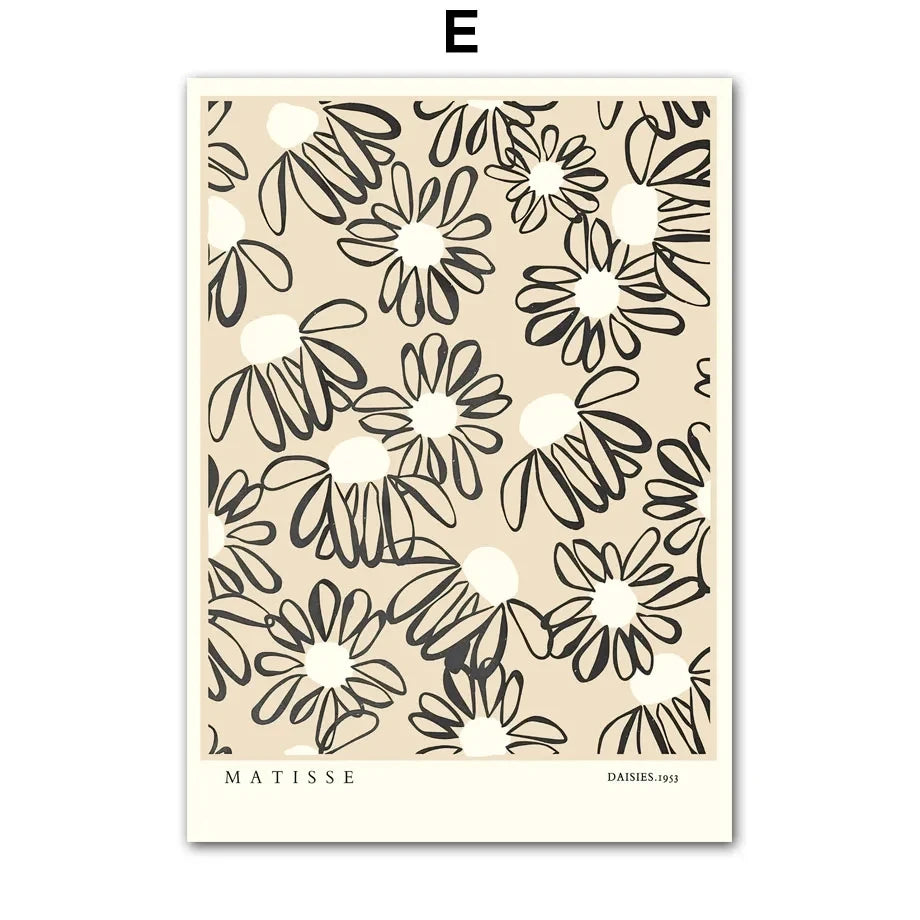 Boho Matisse Sunflower Canvas