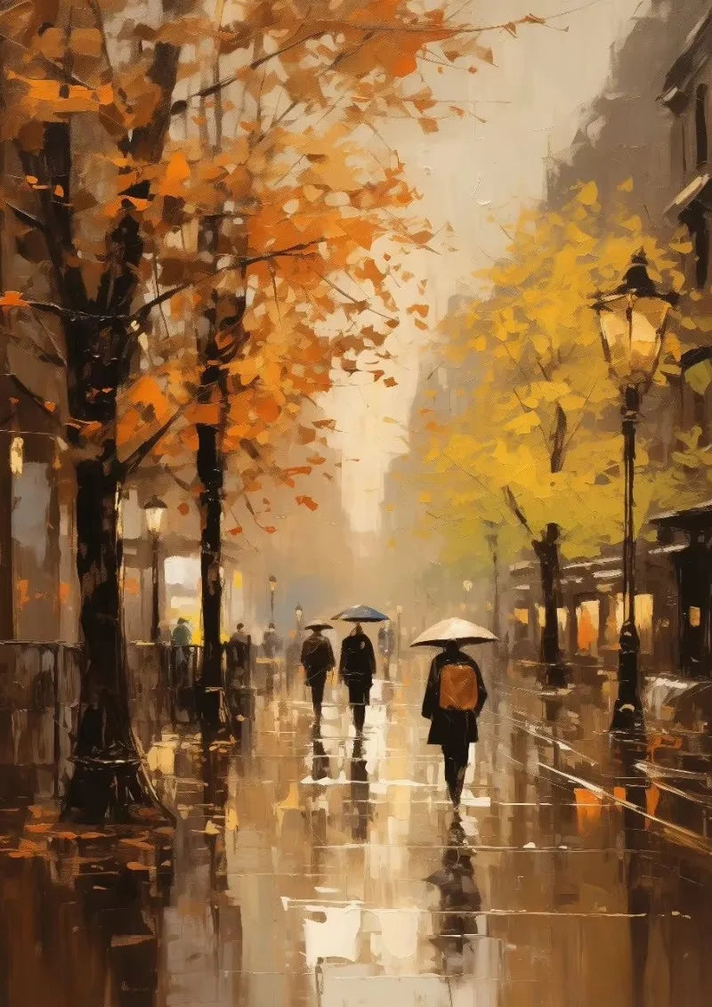 Autumn Countryside Deer Canvas