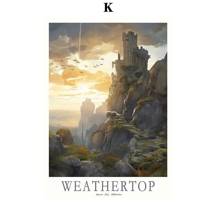 Middle-Earth Retro Travel Art