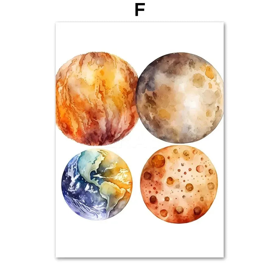 Space Rocket Nursery Art