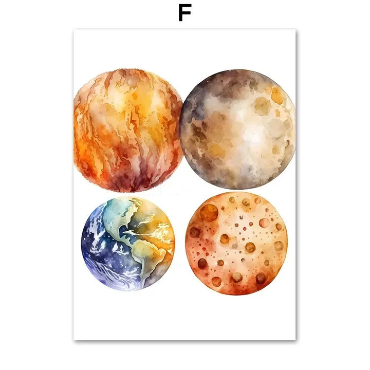 Space Rocket Nursery Art