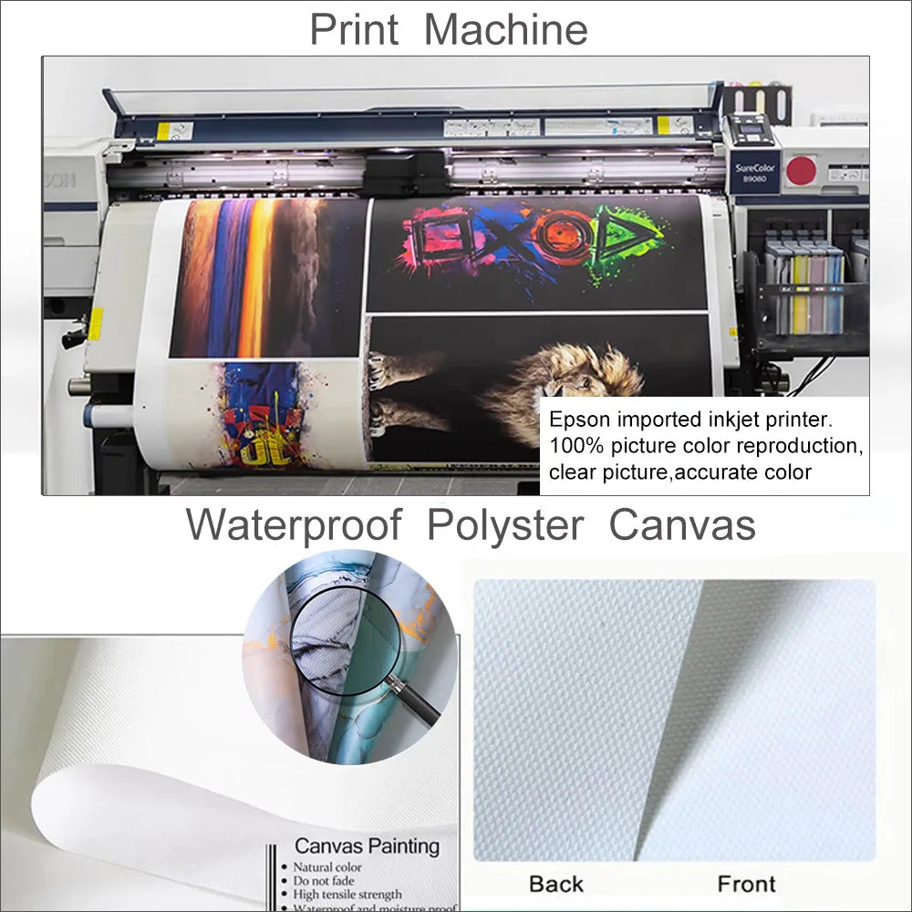 3-Piece Boho Mountain Canvas