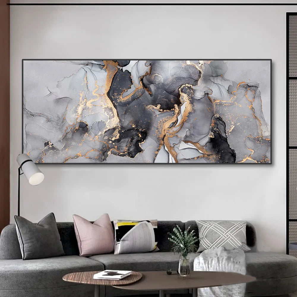Black Gold Marble Canvas