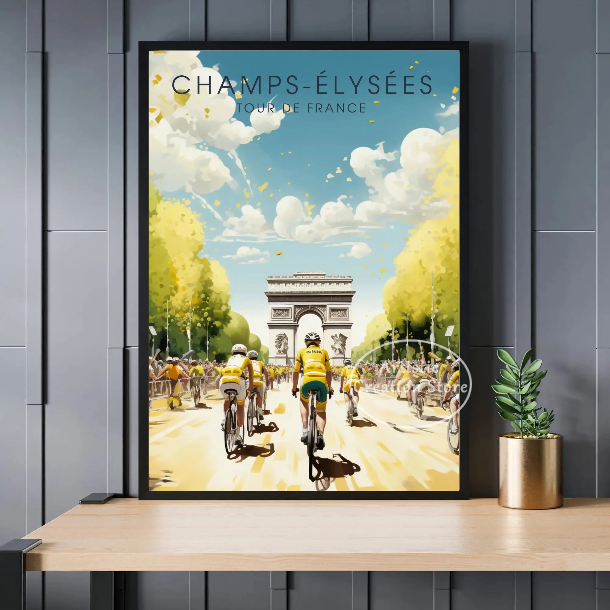 Tour de France Cyclist Poster