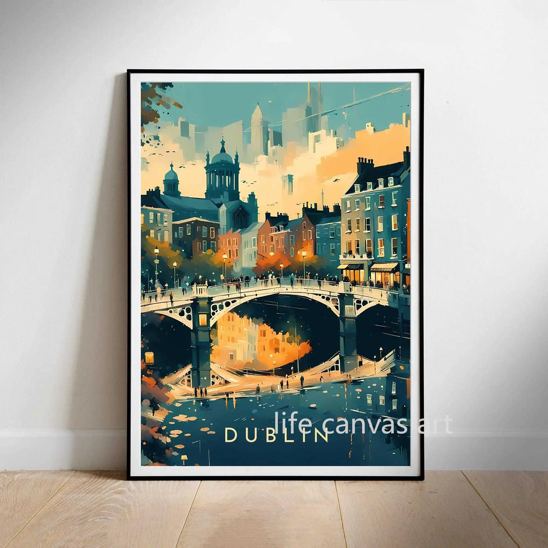 Retro Europe Travel Cities Poster