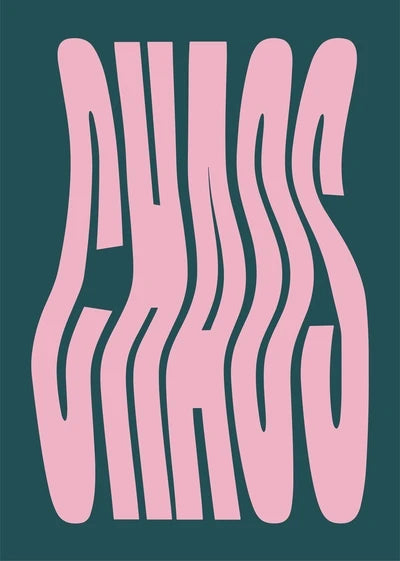 Chaos Typography Canvas Art