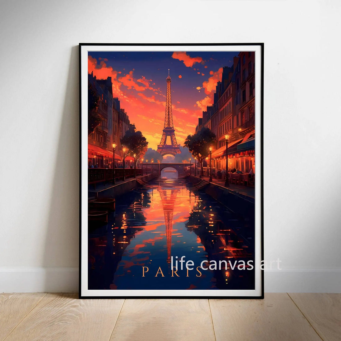 Retro Europe Travel Cities Poster