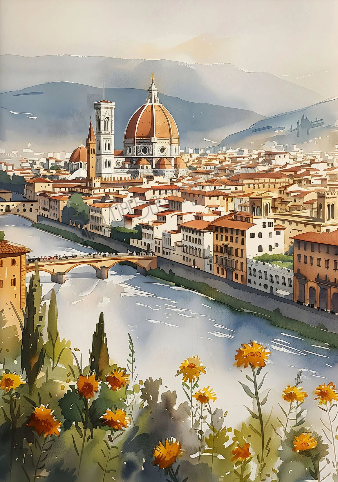 Retro Europe Travel Poster