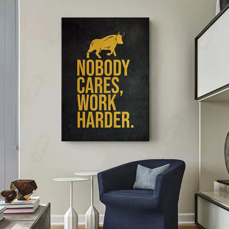 Golden Office Quote Canvas