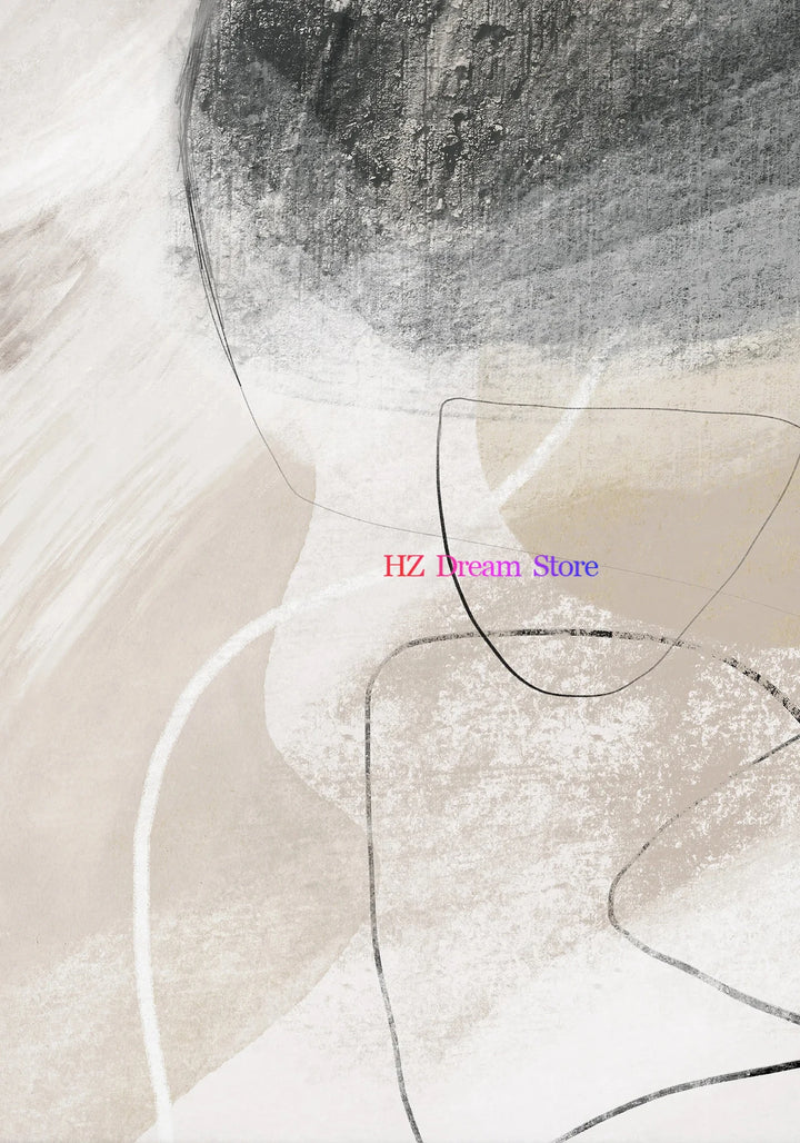 Neutral Watercolor Abstract Poster