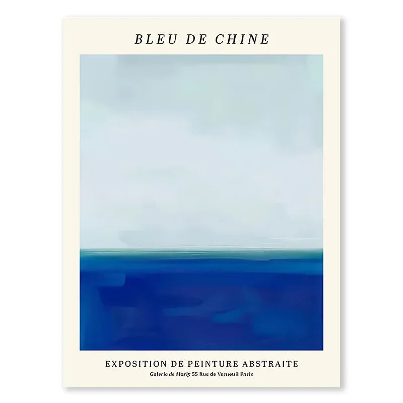 Blue Geometric Face Art Print