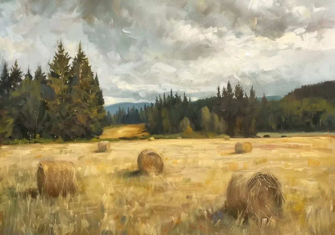 Autumn Countryside Deer Canvas