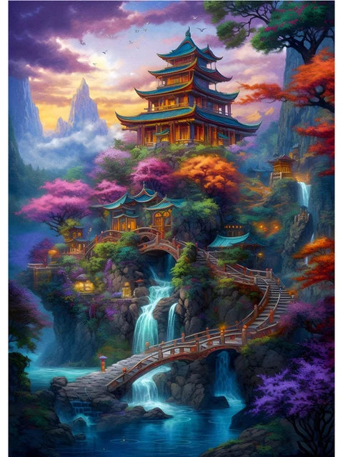 Fuji Cyberpunk Landscape Print