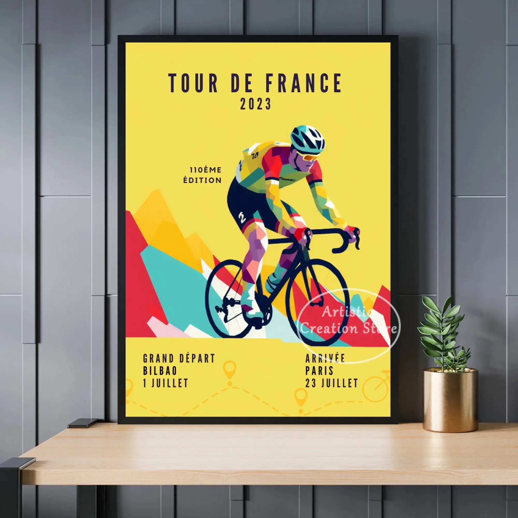 Tour de France Cyclist Poster