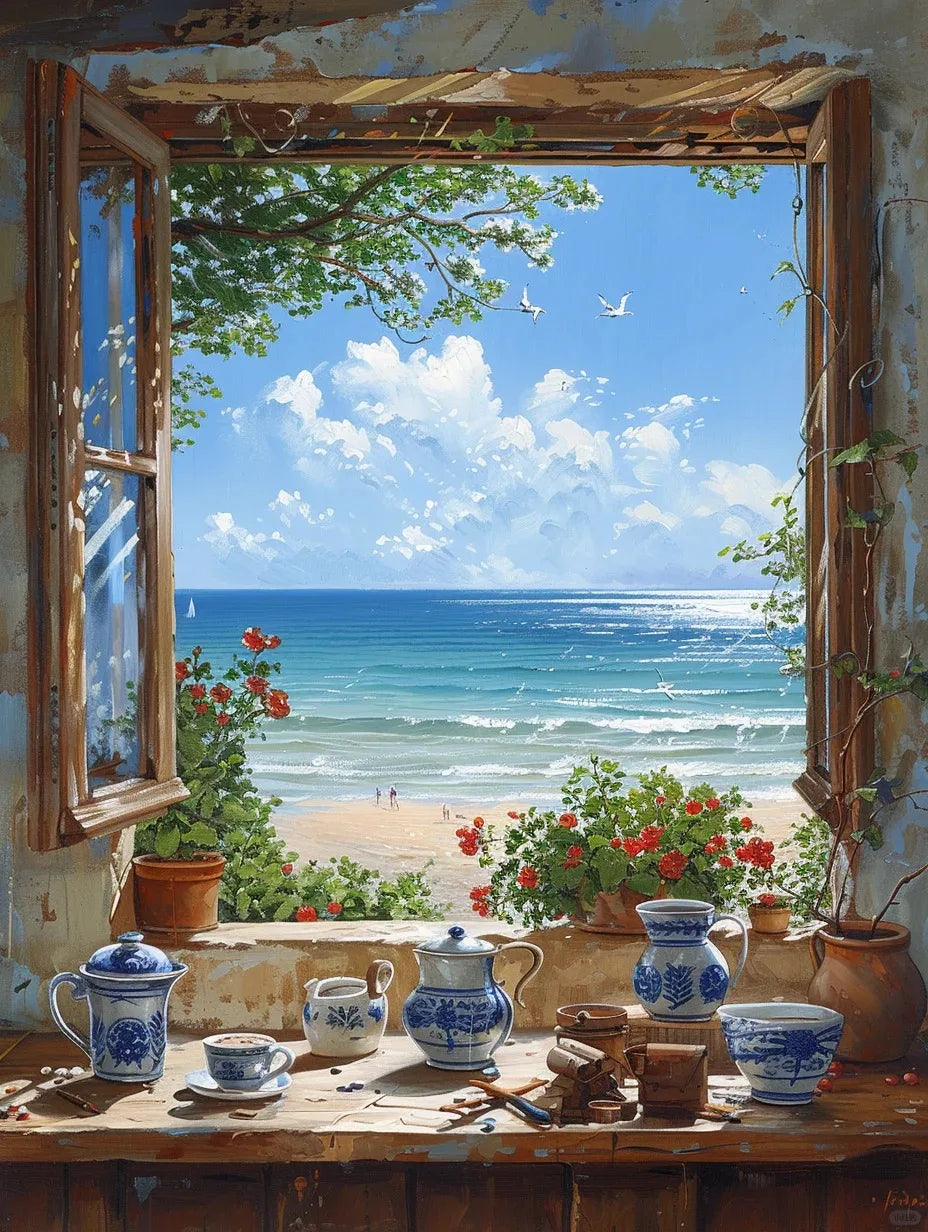 Colorful Graffiti Window Canvas