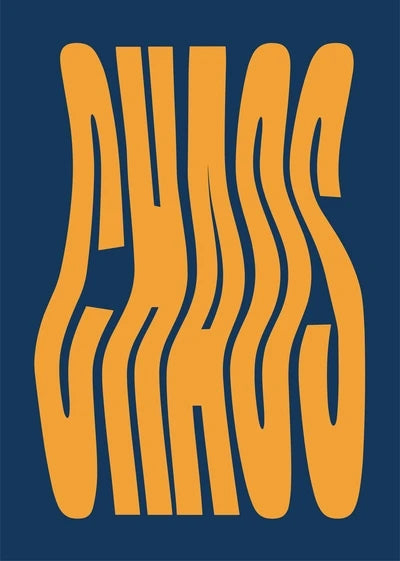 Chaos Typography Canvas Art