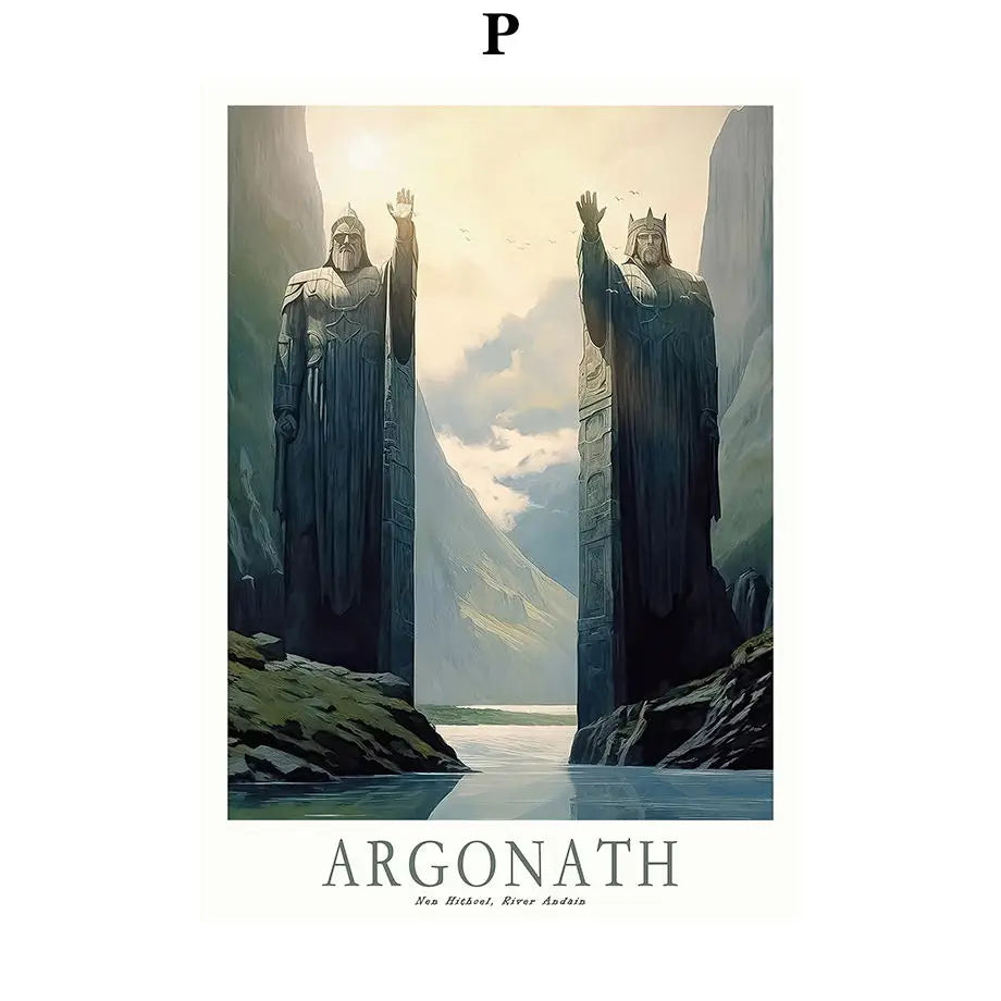 Middle-Earth Retro Travel Art