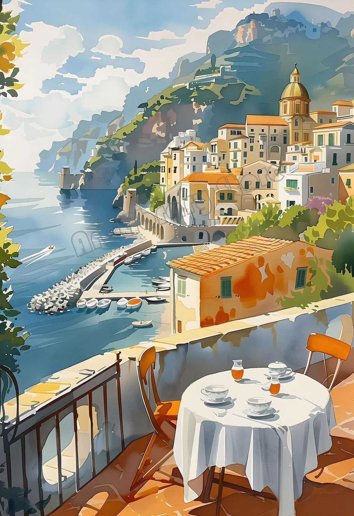 Retro Europe Travel Poster