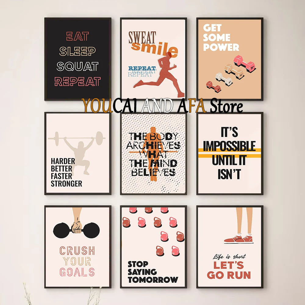 Minimalist Fitness Gym Poster