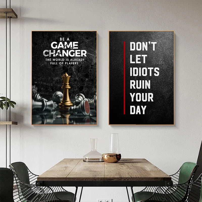 Black White Quote Poster