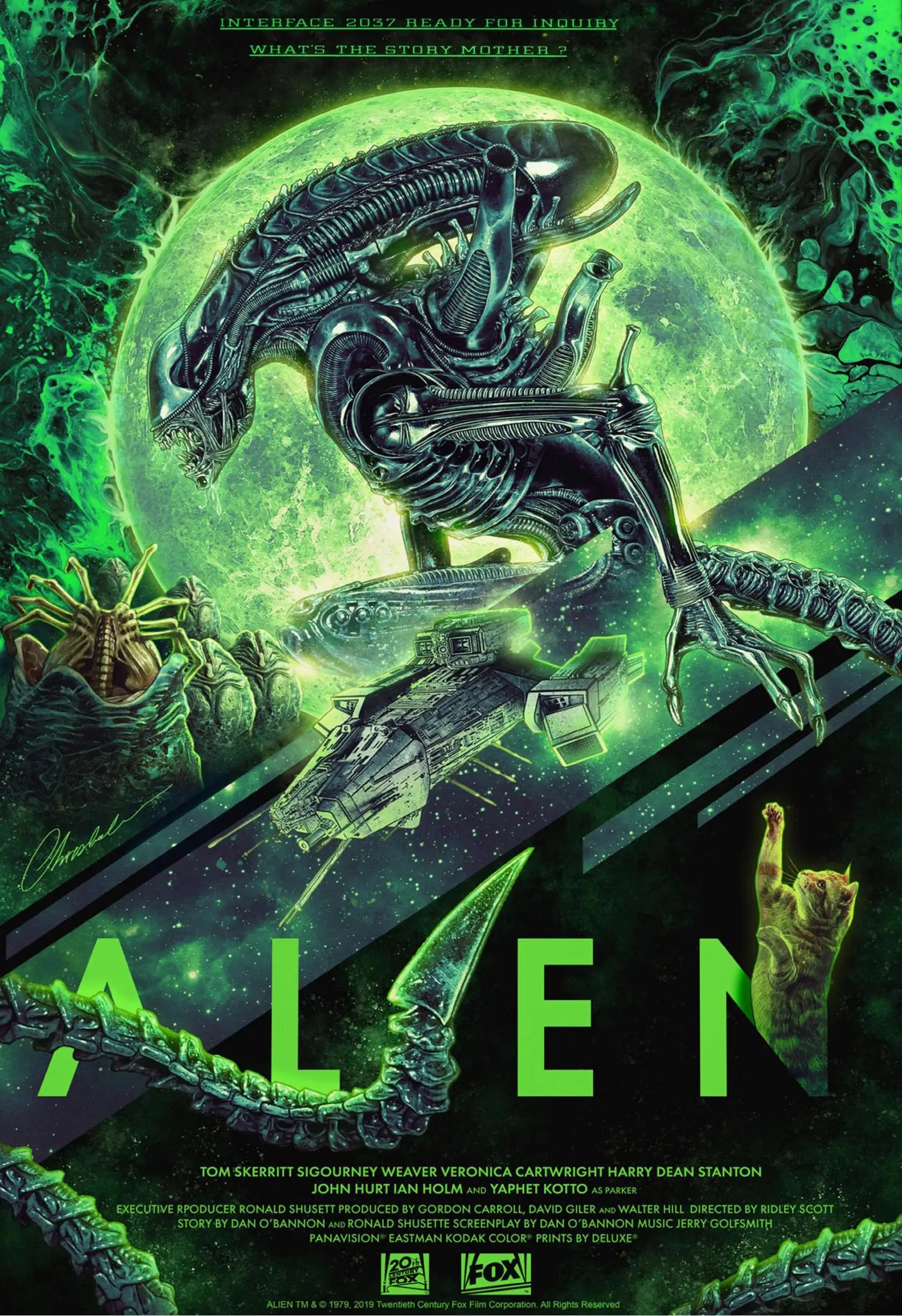 Classic Horror Alien Canvas