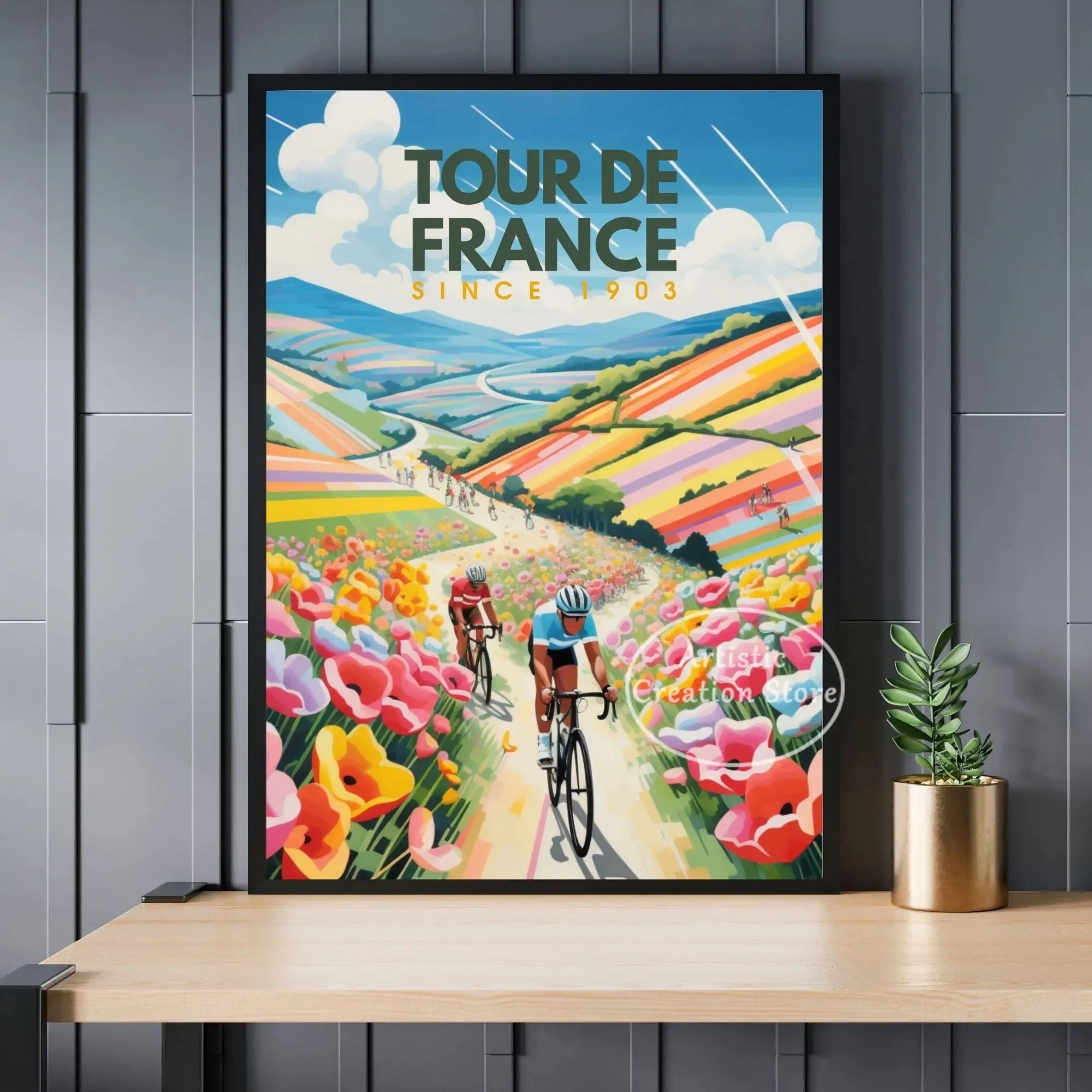 Tour de France Cyclist Poster