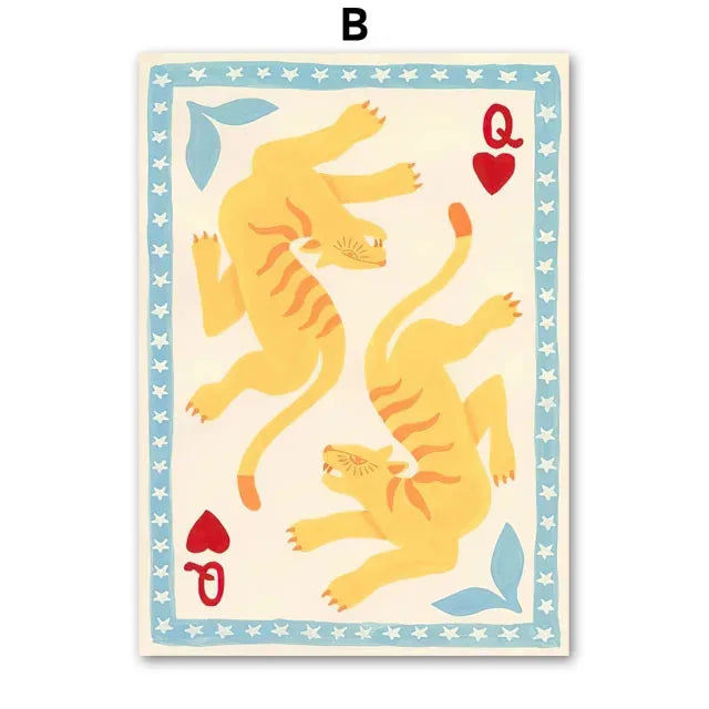 Colorful Crocodile Fish Abstract Canvas