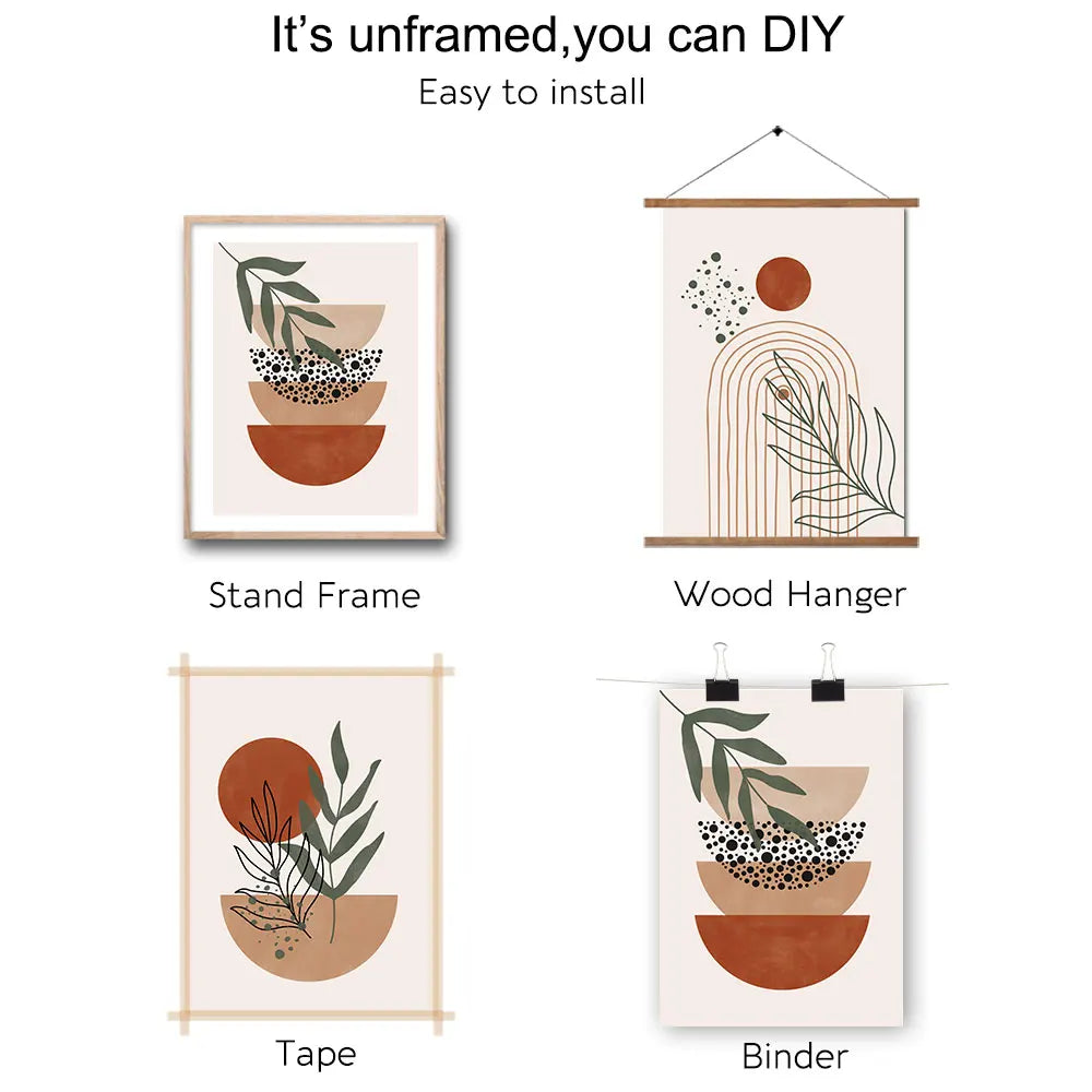 Terracotta Mid-Century Wall Set